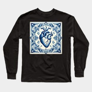 Dutch Tile: The Heart No.1 Long Sleeve T-Shirt